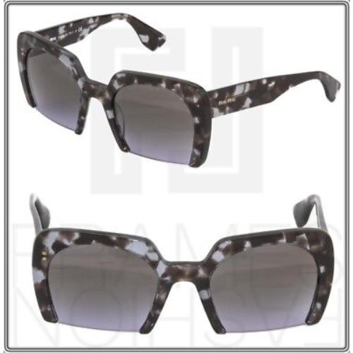 Miu Miu 06Q Rasoir Lilac Blue Brown Tortoiseshell Square Sunglasses MU06QS