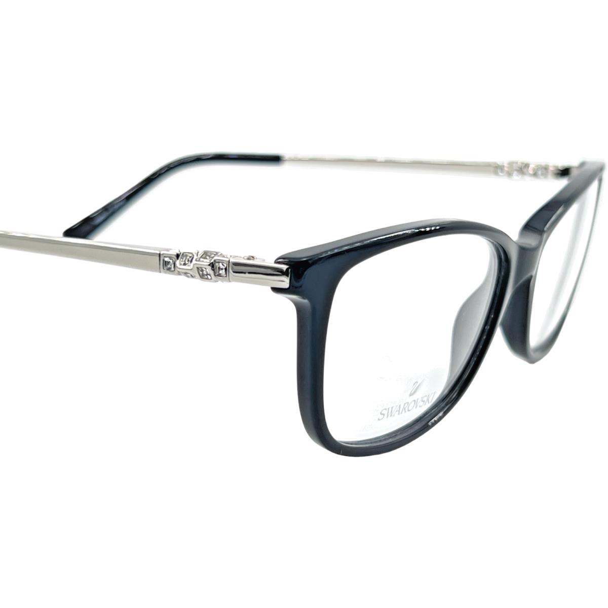 Swarovski SK5285 Women`s Plastic Eyeglass Frame 001 Shiny Black 54-15 W/case
