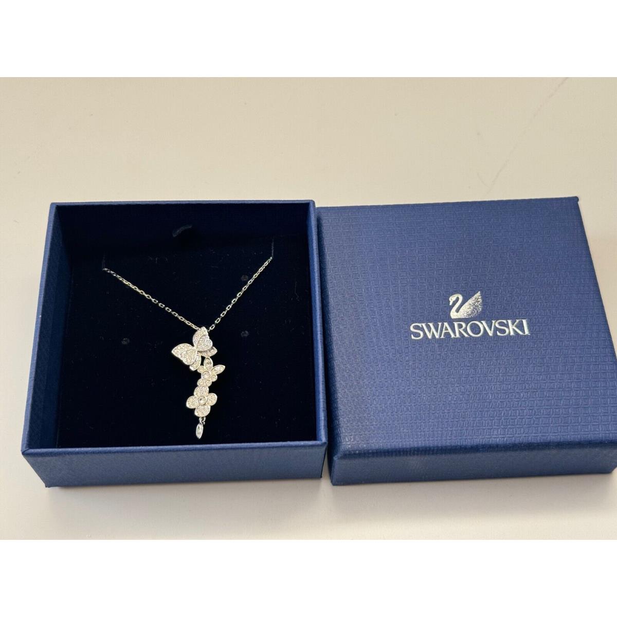 Swarovski Women`s Jewelry Silver-tone Crystal Butterfly Eden Pendant Necklace