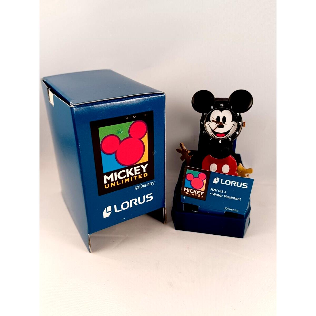 Disney Mickey Mouse Lorus Watch Mib Rzk 133-4 Full Leather Body Vtg Unlimited