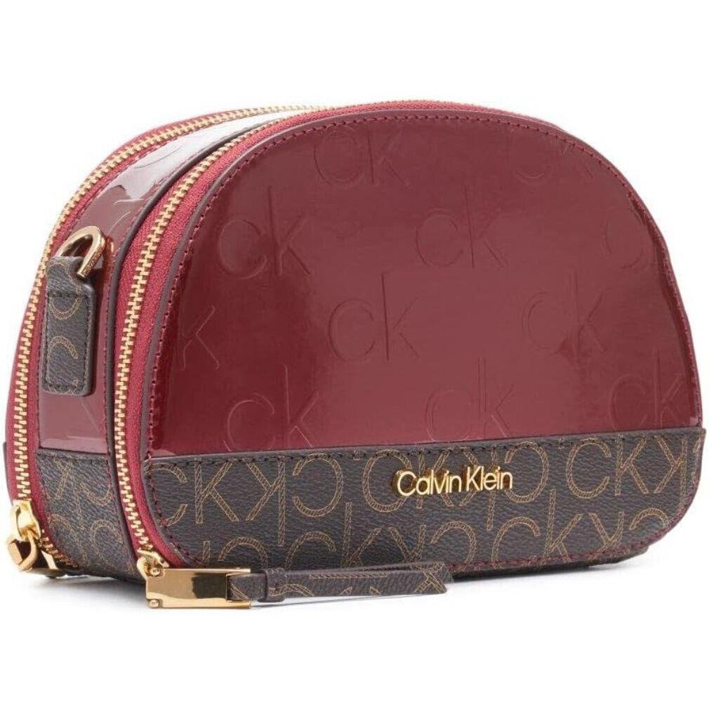 Calvin Klein Women`s Double Zip Around Phone Crossbody Purse Bag Handbag