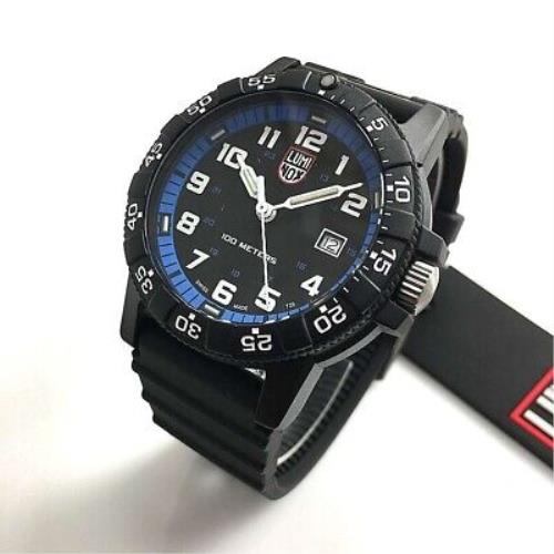 Men`s Luminox Leatherback Sea Turtle Giant Black 44mm Watch 0324