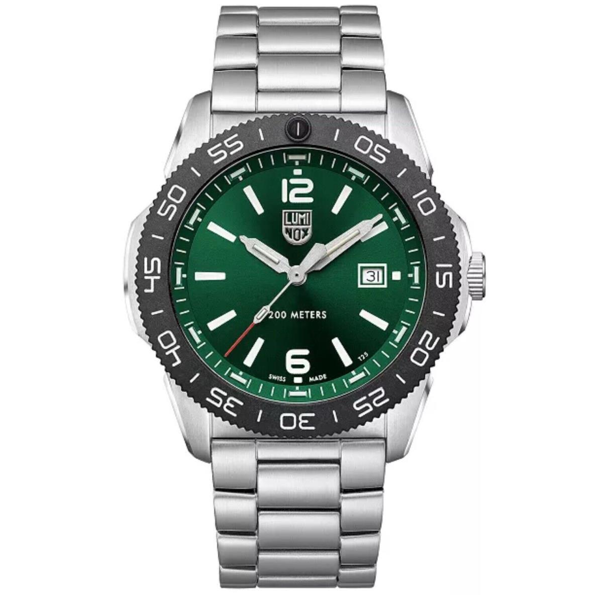 Luminox Pacific Diver Stainless Steel Green Dial Men`s Watch XS.3137