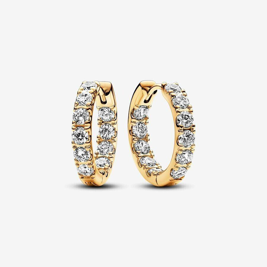 Pandora Timeless Sparkling Row Eternity Hoop Earrings 263002C01