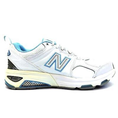 New Balance Women`s Shoes Cross Training Casual Comfort Lace Up White Blue