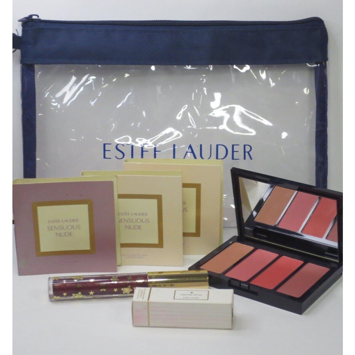 Estee Lauder 4-PC Assorted Vial Fragrnaces W/ Pure Color Envy Blush Lipgloss