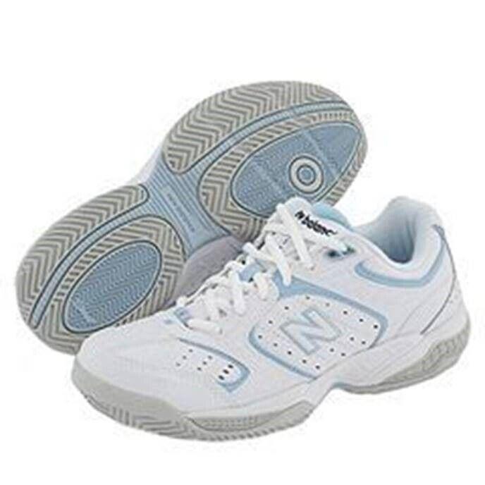 New Balance WC654W Women`s White Lightweight Lace Up Running Shoes 9 B - White