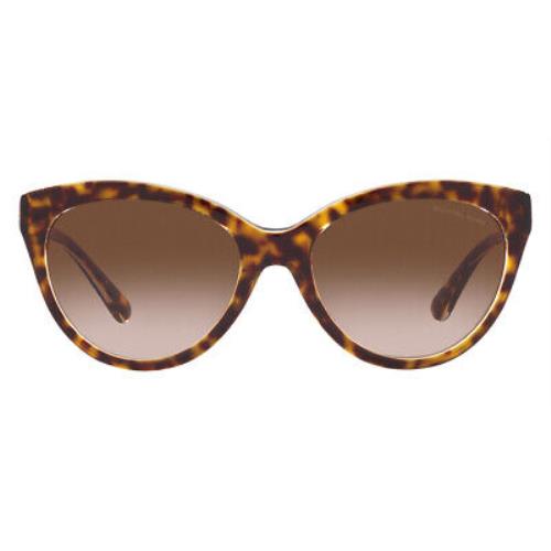Michael Kors Makena MK2158 Sunglasses Dark Tortoise/clear Brown Gradient 55mm - Frame: Dark Tortoise/Clear / Brown Gradient, Lens: Brown Gradient
