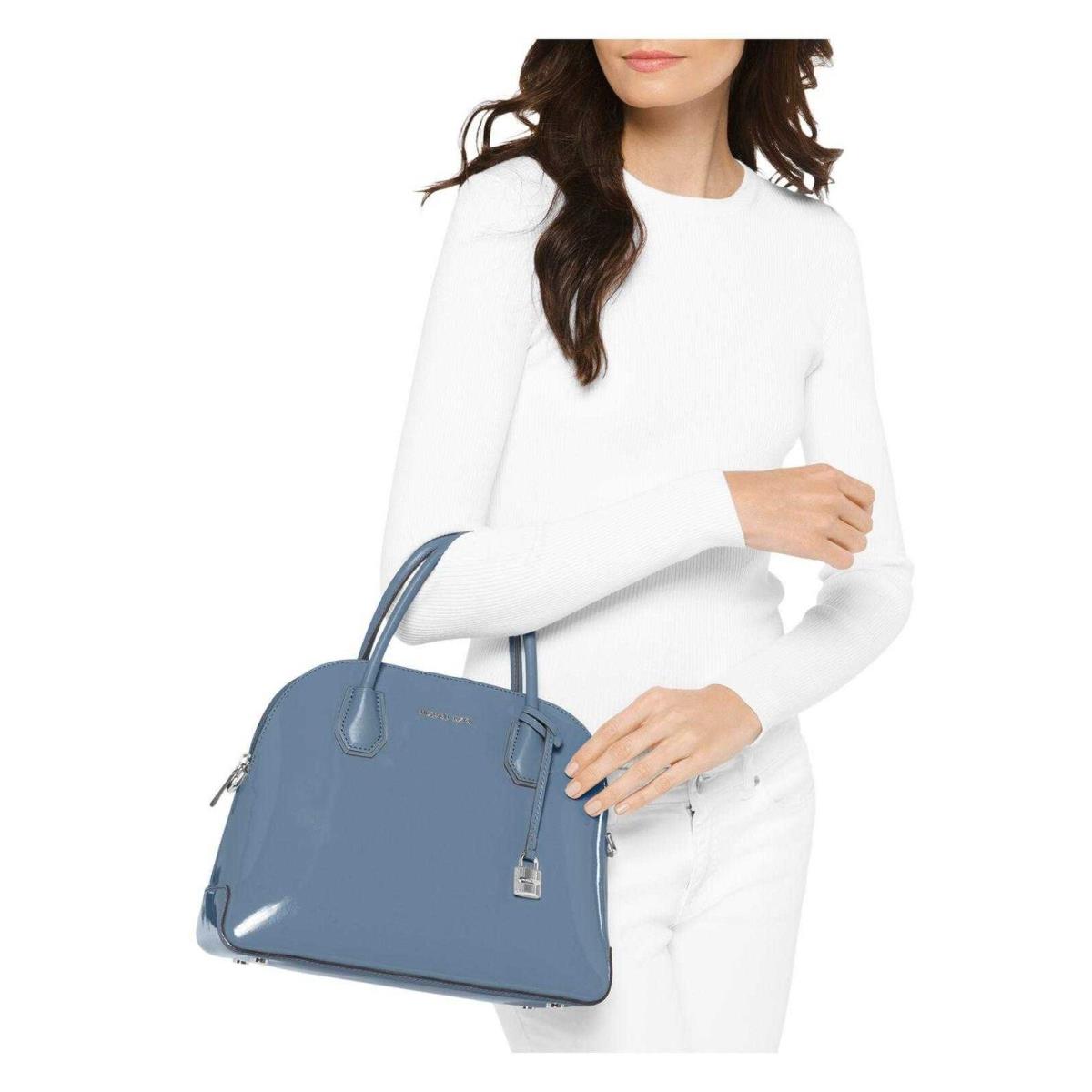 Michael Kors Studio Mercer Dome Messenger Dark Blue - Exterior: Dark Blue