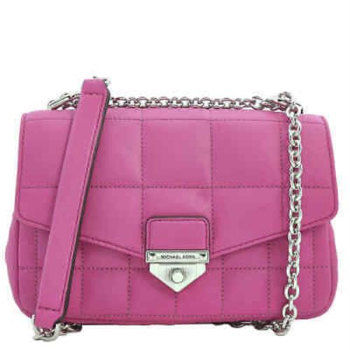 Michael Kors Ladies Soho Small Quilted Leather Shoulder Bag - Cerise