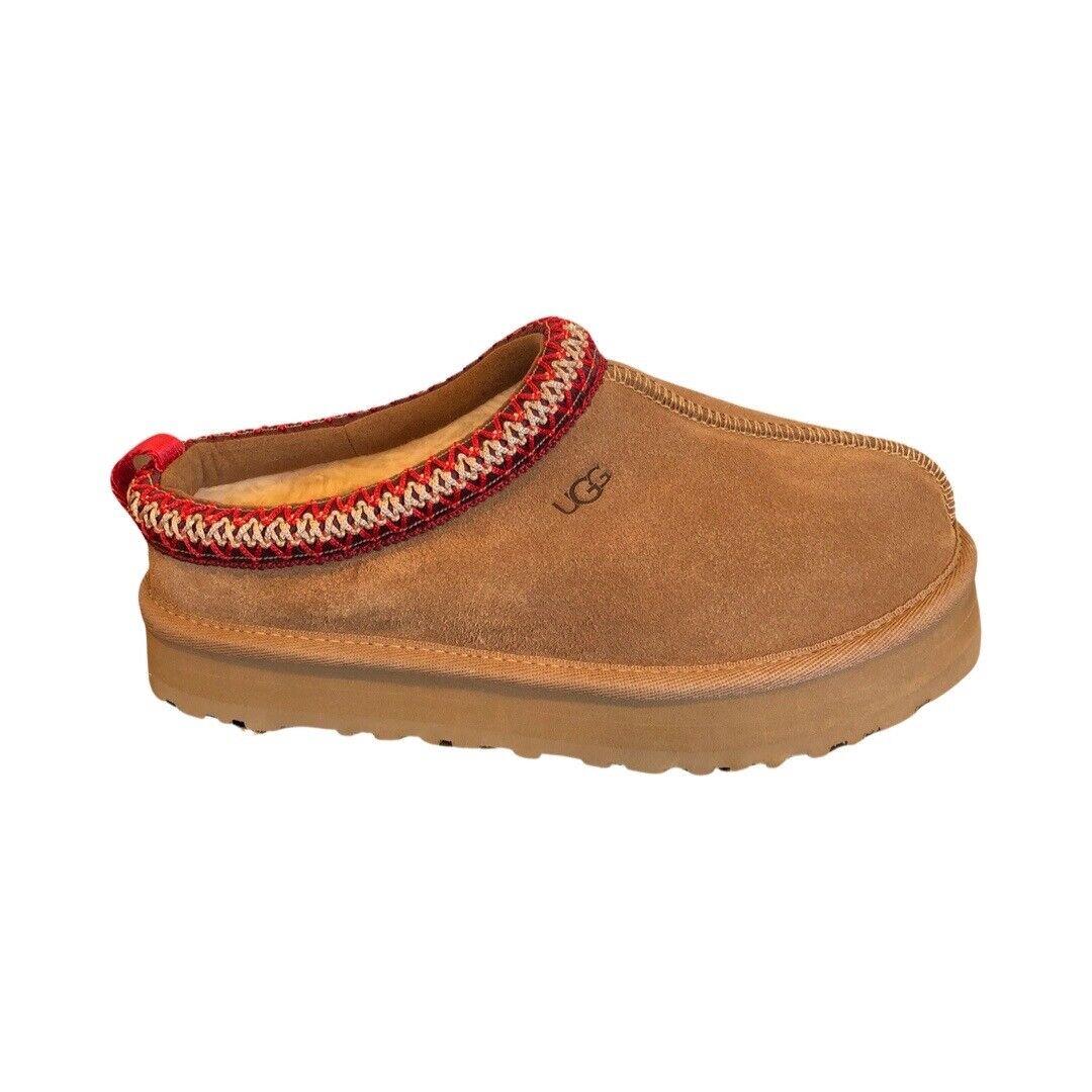 Ugg Tazz Chestnut Platform Womens Shoes 1122553 Slippers Suede