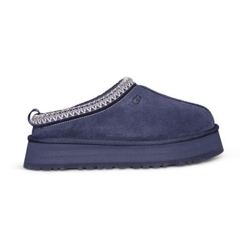 Ugg Tazz Eve Blue Suede Mule Platform Shoes Women`s Slippers Size US 8/UK 6