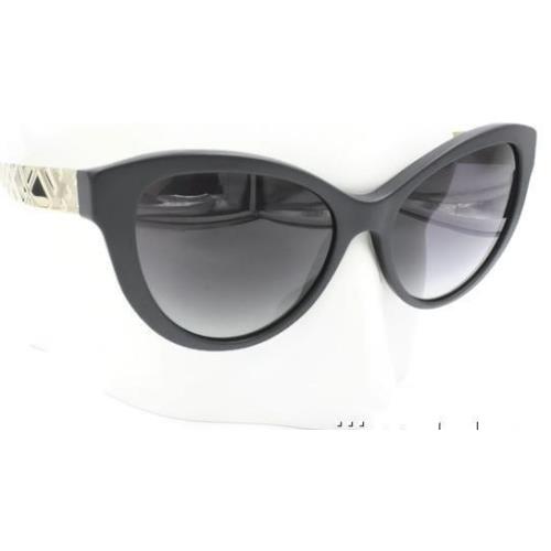 Burberry Cat Eye Matte Black Sunglasses Gray Gradient BE4220 34648G 56