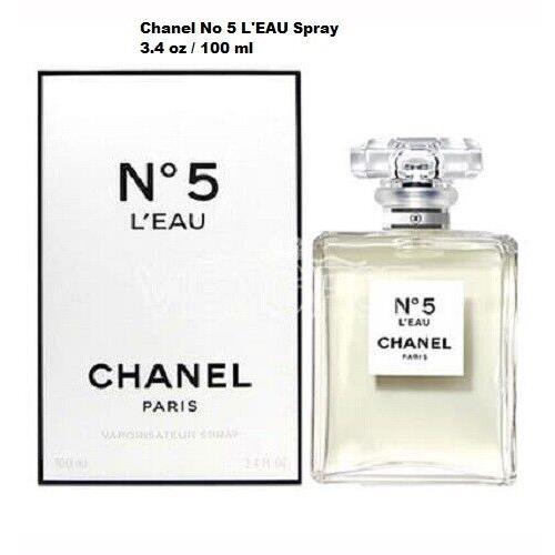 Chanel No 5 Eau L`eau 3.4 oz / 100 ml Eau De Toilette Edt Spray