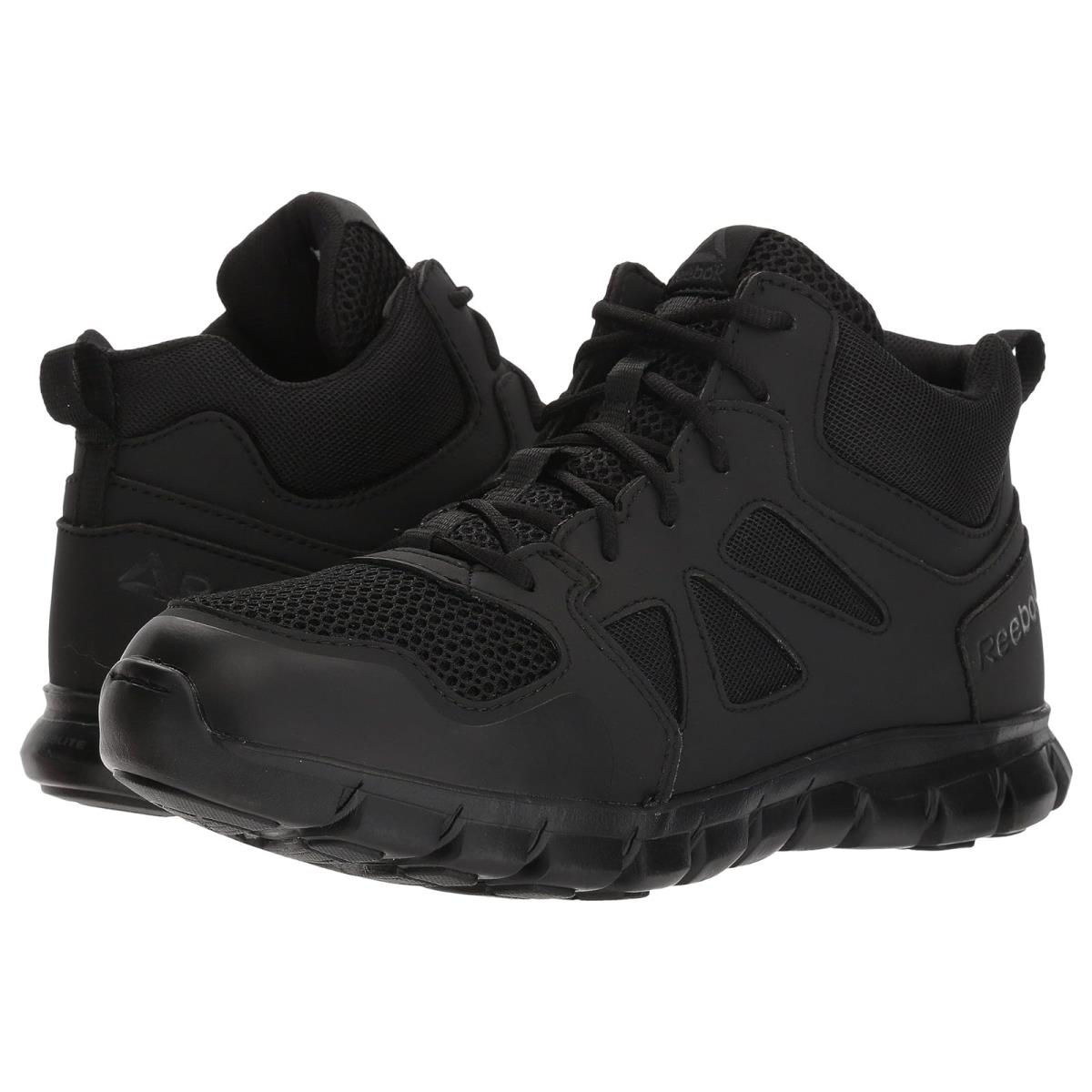 Man`s Sneakers Athletic Shoes Reebok Work Sublite Cushion Tactical Mid Black