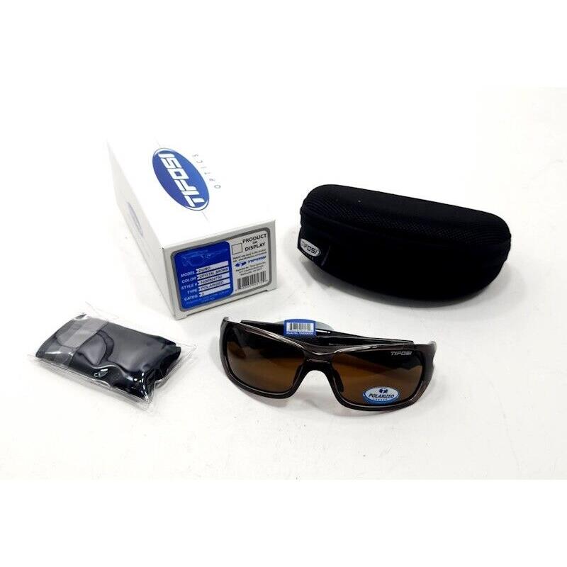 Tifosi Duro Sunglasses w/ Brown Polarized Lenses Crystal Brown