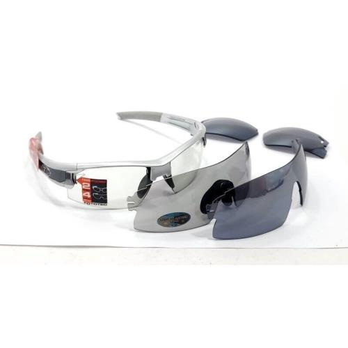 Tifosi Escalate HS Sunglasses w/ 3 Lenses Silver