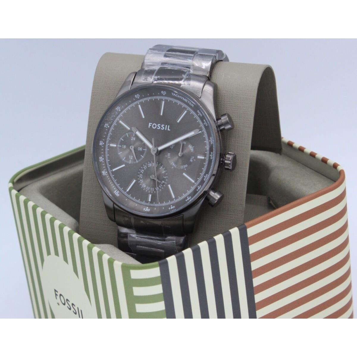 Fossil Sullivan Grey Smoke Gunmetal Chronograph Men`s BQ2854 Watch