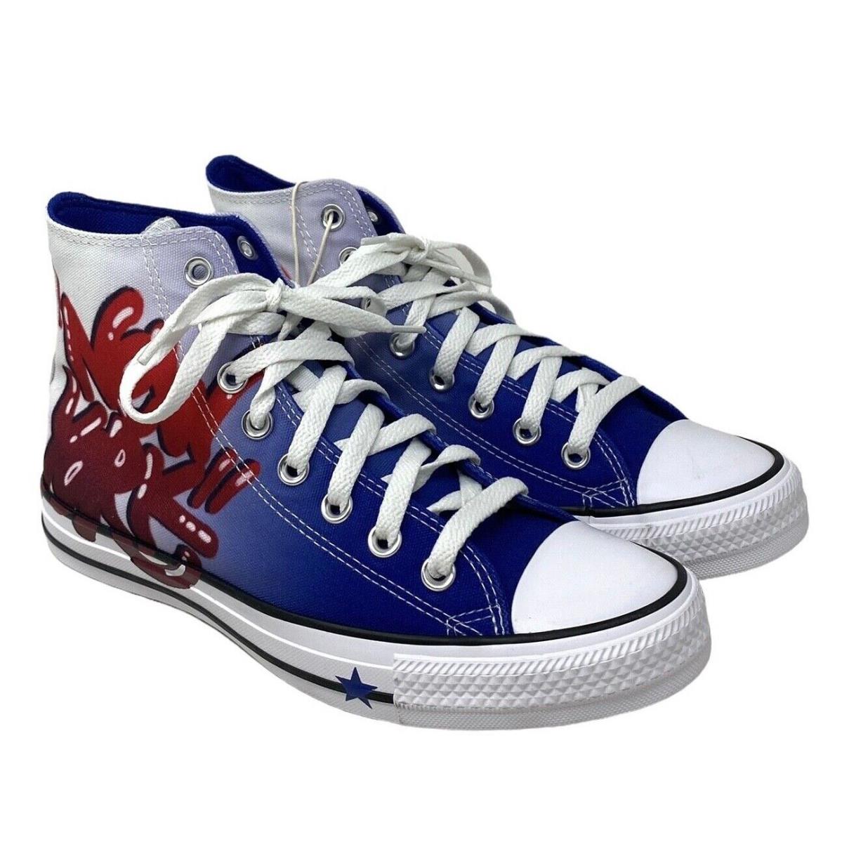 Converse Ctas High Top Shoes Canvas Skate Sneaker For Women Blue White A04167C