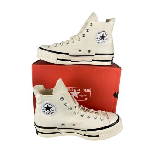 Converse Chuck 70 Plus Hi Egret White Shoes Sneakers Mens Size 10.5 A00915C