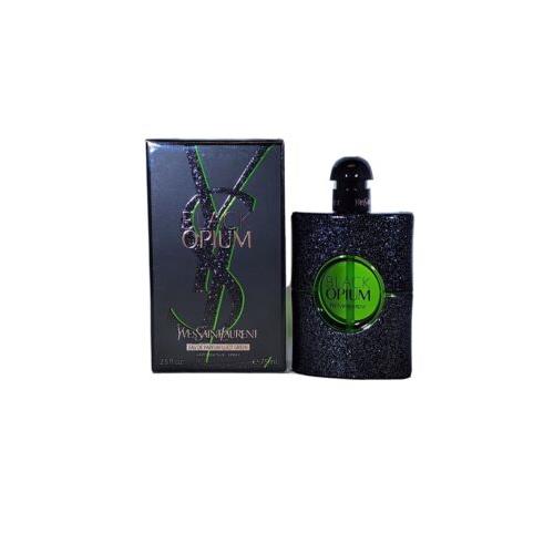 Black Opium 75Ml 2.5.Oz Eau de Parfum Illcit Green Spray Yves Saint Laurent W