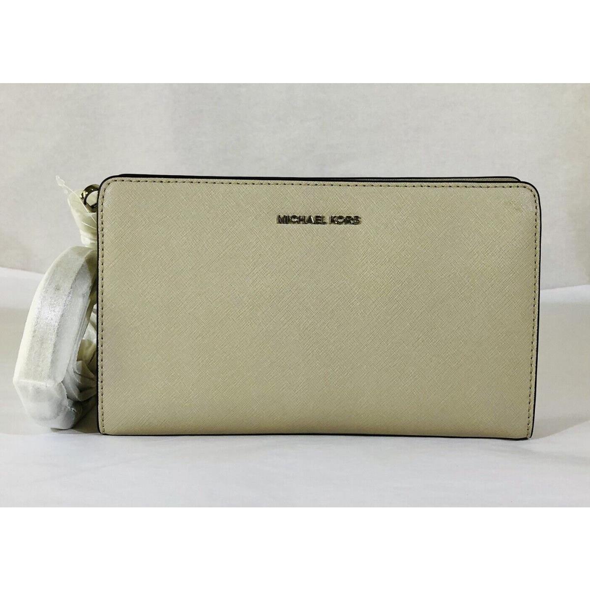 Michael Kors Jet Set Large Crossbody Clutch Cement