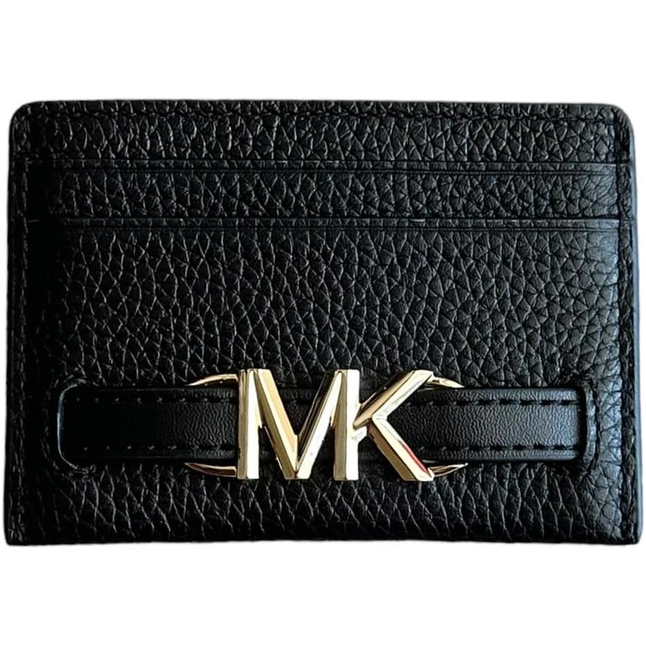 Michael Kors Reed Large Card Holder Wallet MK Signature Logo Leather Brown MK