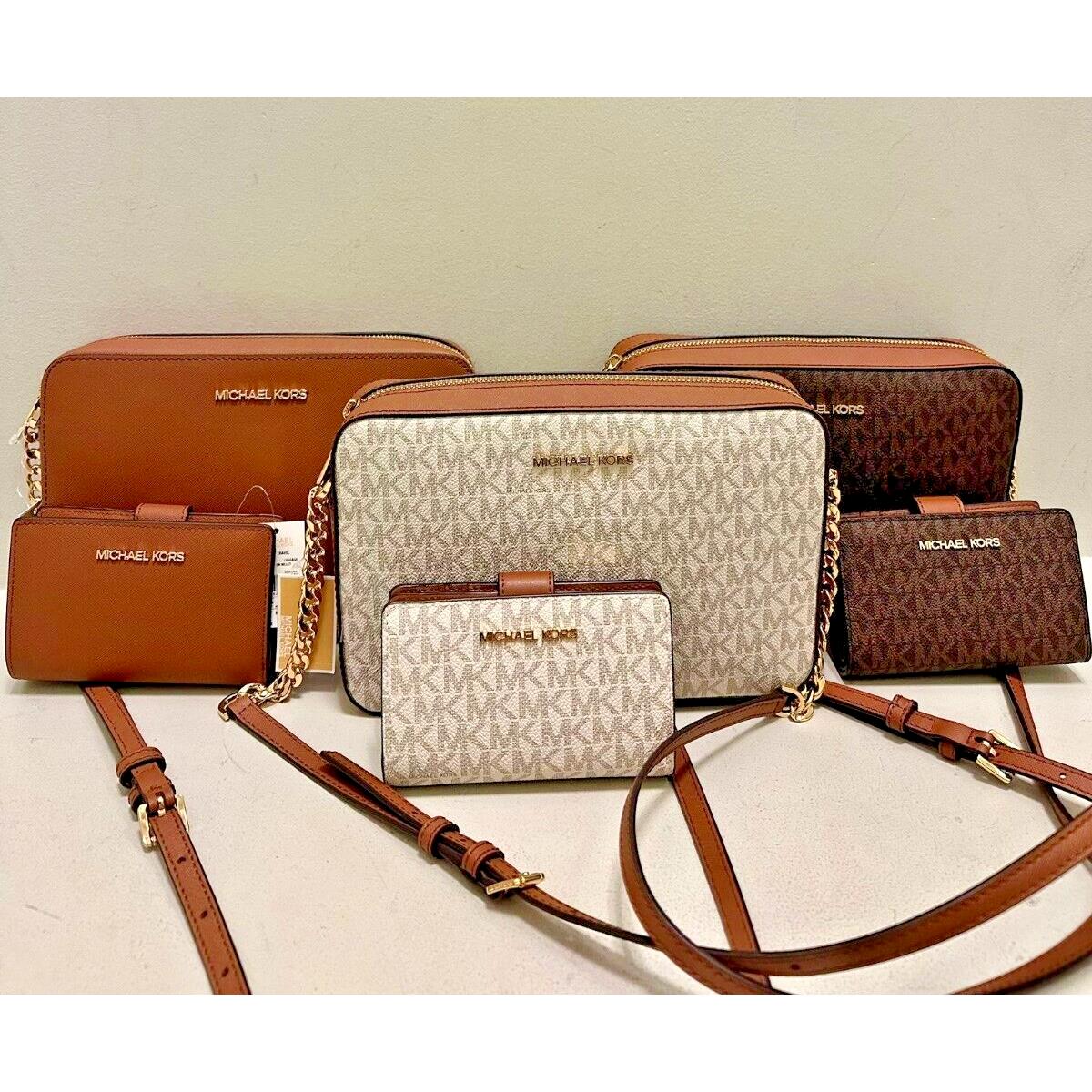 Michael Kors Women Ladies Crossbody Messenger Purse Handbag Bag + Bifold Wallet
