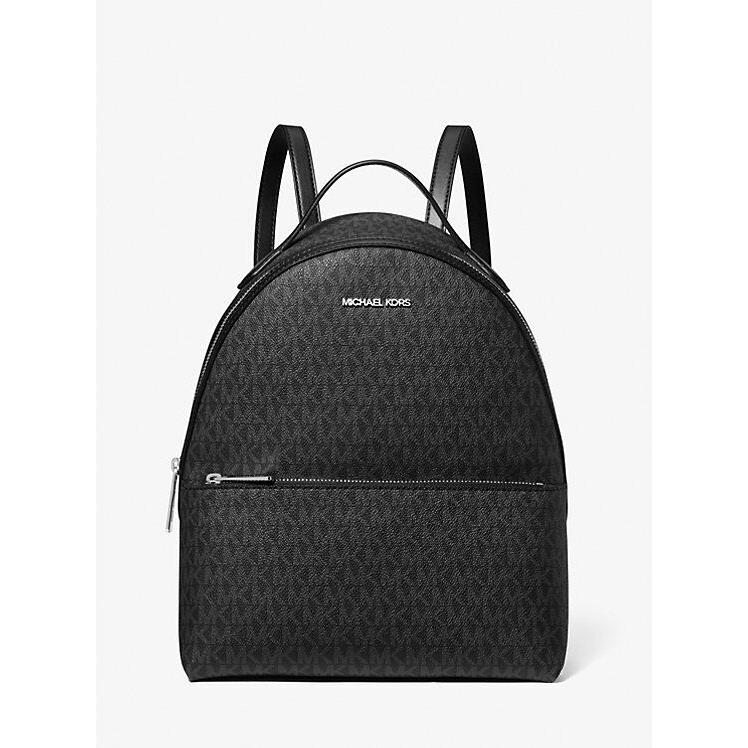 Michael Kors Sheila Medium Logo Backpack Black