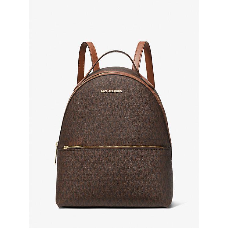 Michael Kors Sheila Medium Logo Backpack Brown