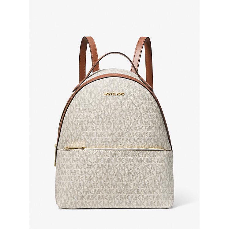 Michael Kors Sheila Medium Logo Backpack Vanilla