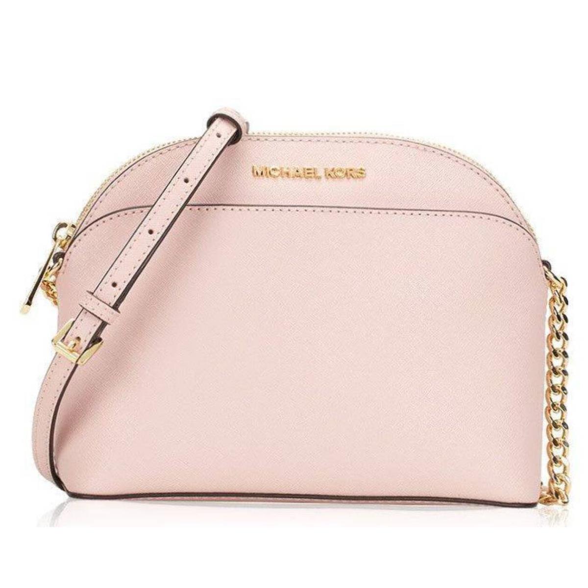 Kors Jet Set Emmy Leather Medium Dome Crossbody