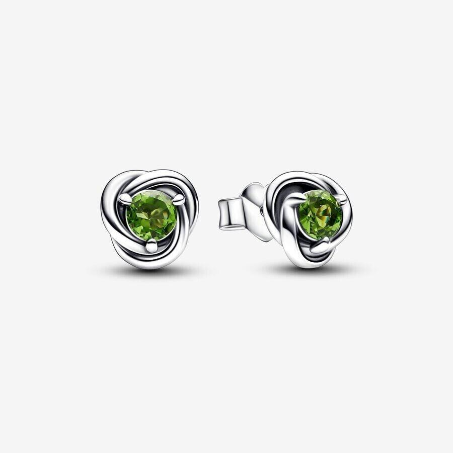 Pandora August Birthstone Eternity Circle Stud Earrings 292334C03