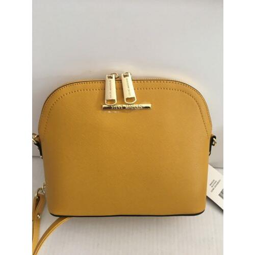 Steve Madden Women s Handbag B Maggie Mustard Dome Crossbody Rare Find