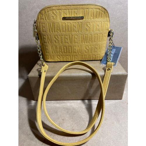 Steve Madden Handbag Bmaggie Logo DT517050 Mustard Crossbody B32