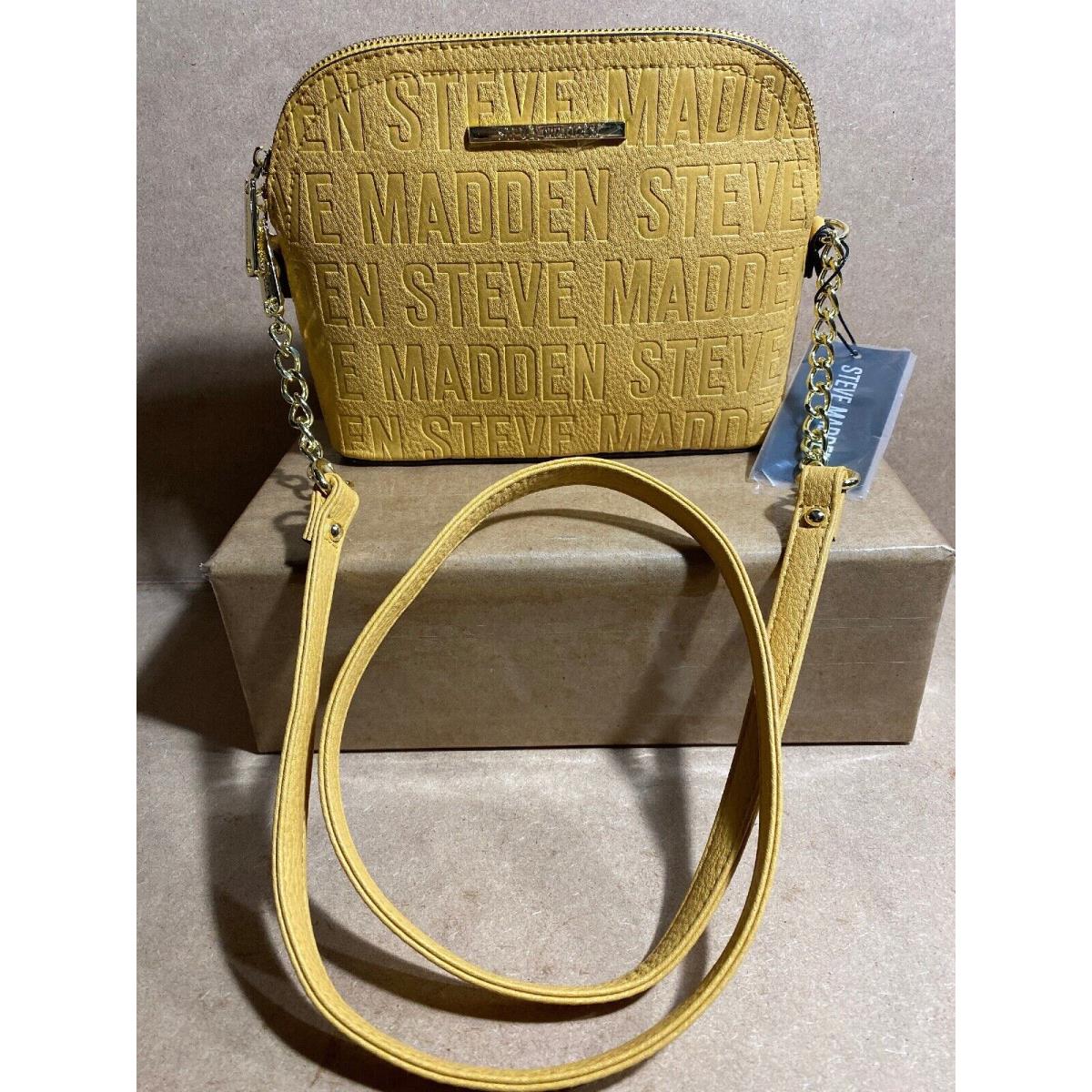 Steve Madden Handbag Bmaggie Logo DT517050 Mustard Crossbody B32