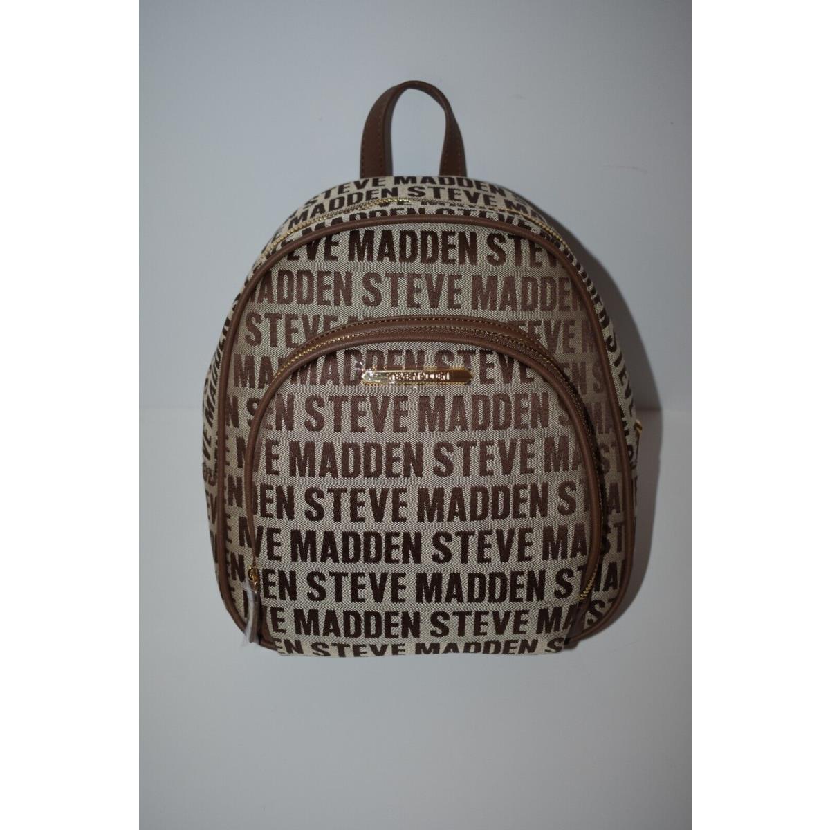 Steve Madden Signature Brown Mini Backpack