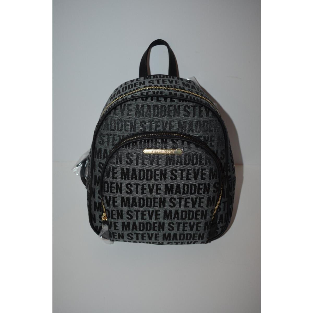 Steve Madden Signature Black Mini Backpack