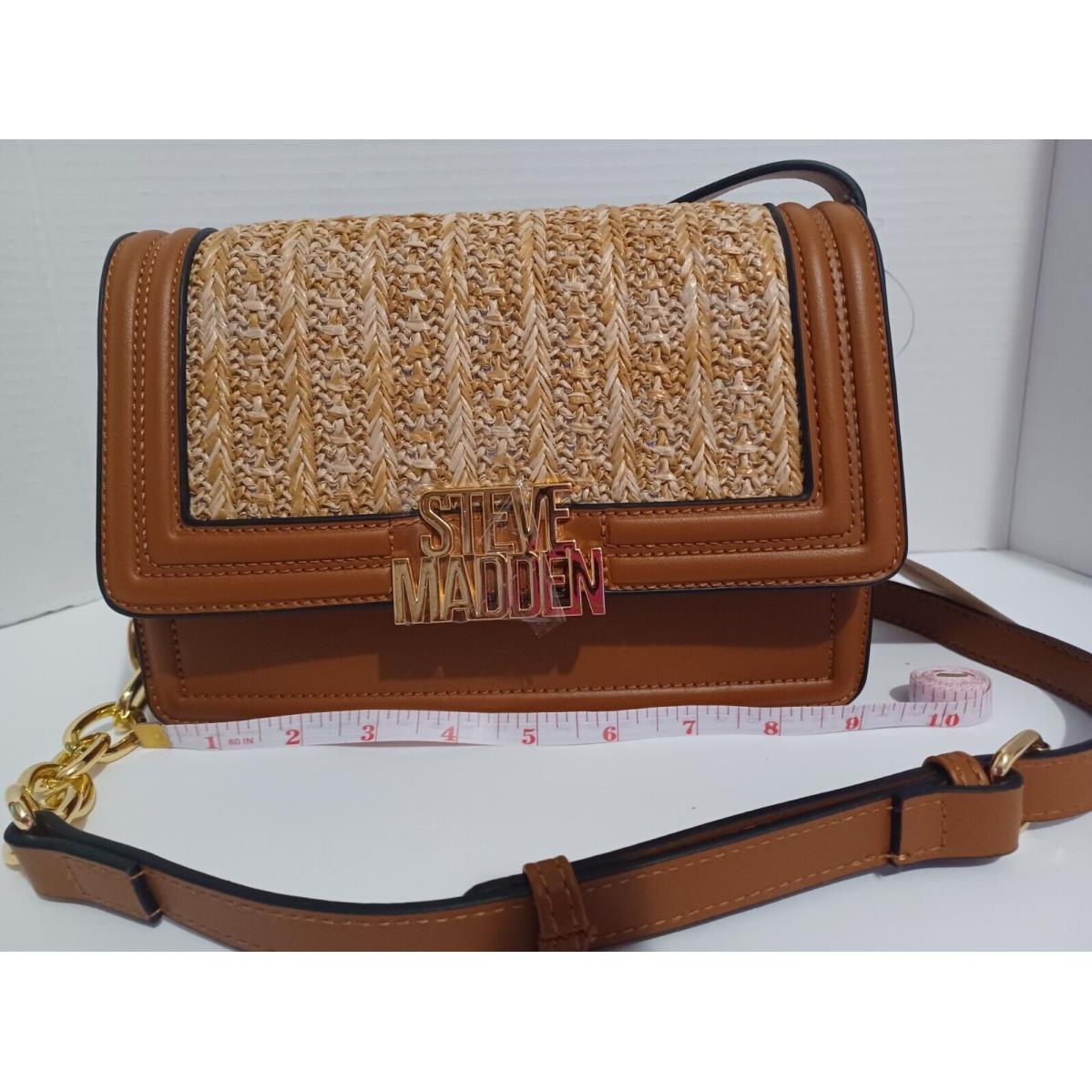 Steve Madden Bsaffron Conag/multi Woven Raffia Crossbody