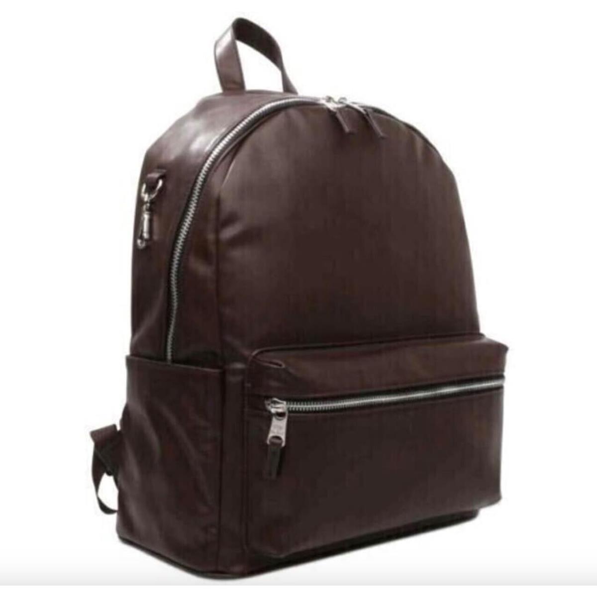 Steve Madden Leather Backpack Brown Brown / Onesz / 3 - Exterior: Brown