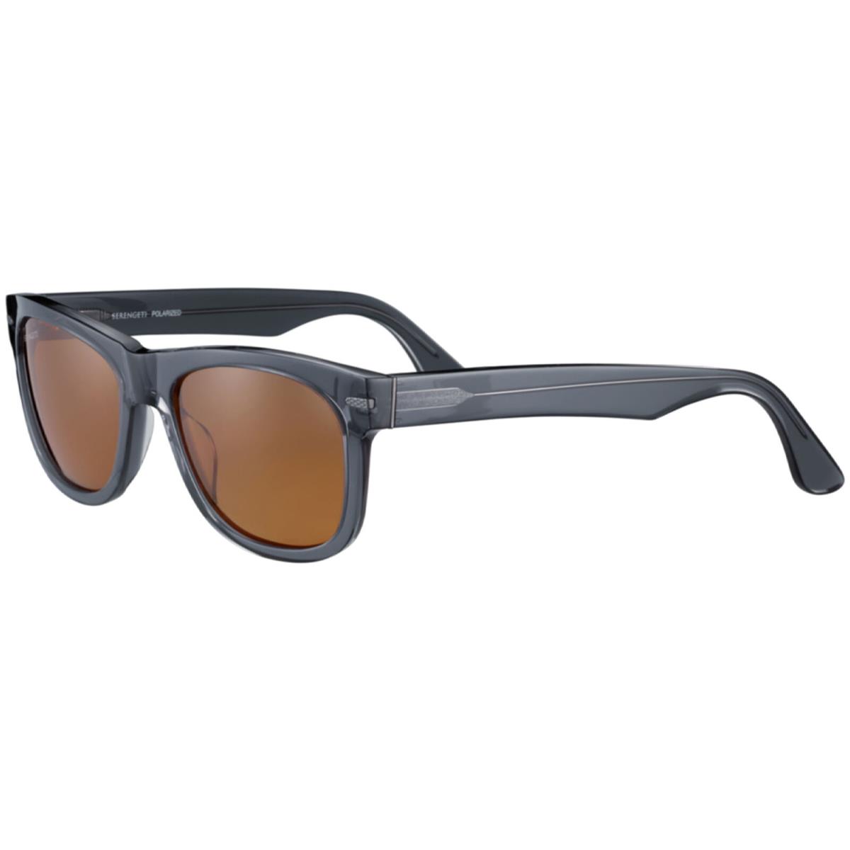 Serengeti Foyt Large Polarized Photochromic Glass Lens Sunglasses SS55000 Italy Crystal Grey/Drivers (SS550004)