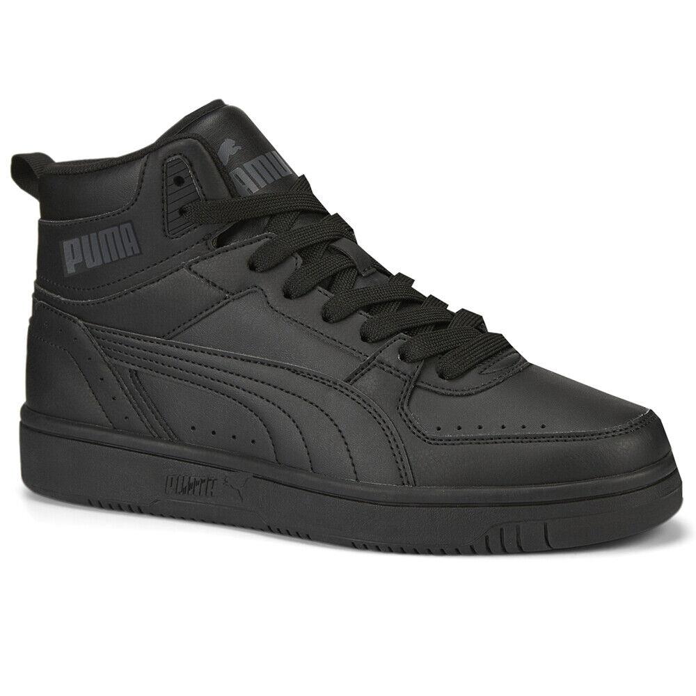 Puma Rebound Joy Wide Lace Up Mens Black Sneakers Casual Shoes 38643707 - Black