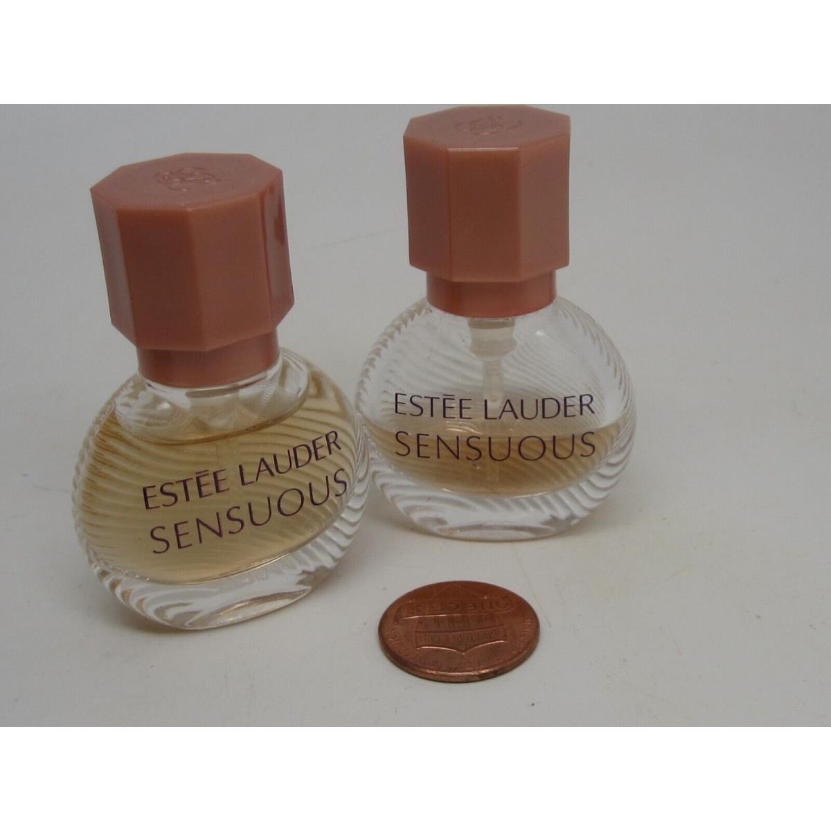 Lot 2 Estee Lauder Sensuous Eau DE Parfum Mini 0.14ozSPRAY Each Only One Full