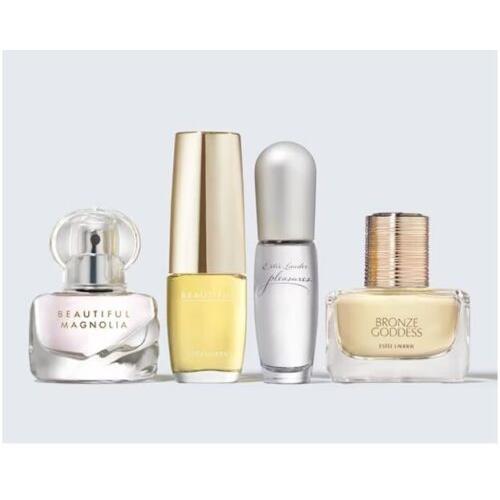 Est e Lauder Perfume Set Beautiful Beautiful Magnolia Pleasures Bronze Goddess