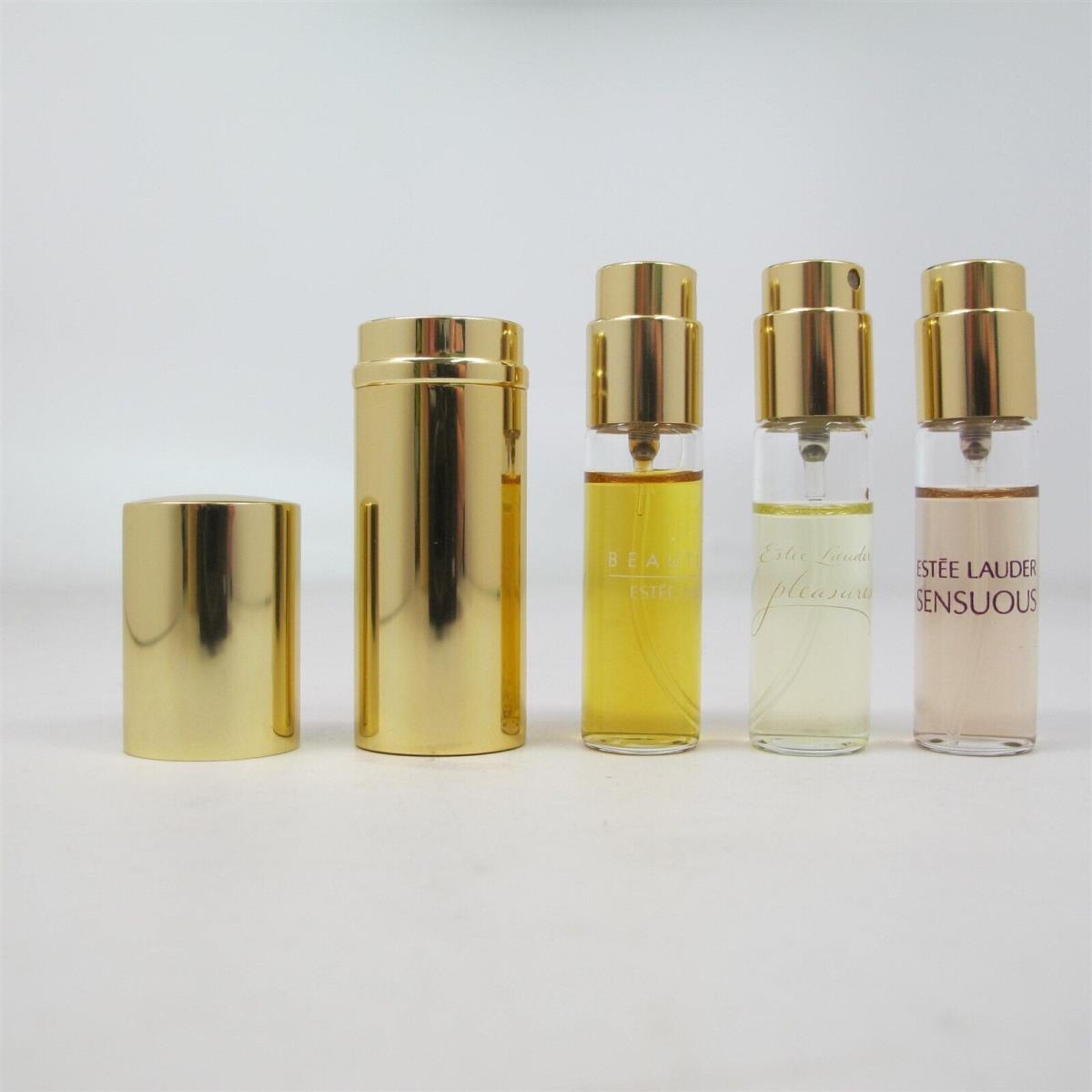 Estee Lauder 3 Pc Mini: Beautiful Pleasures Sensuous 0.14 oz Edp Spray W/case