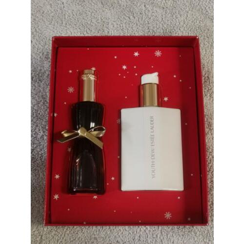 Estee Lauder Youth-dew Indulgent Parfum Spray + Lotion Indulgent Gift Set