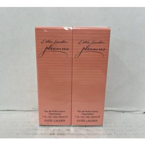 Estee Lauder Pleasures Duo Eau de Parfum Spray 1 fl oz Each- /