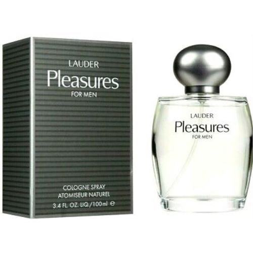 Estee Lauder Pleasures Cologne Spray For Men 3.4 Oz / 100 ml