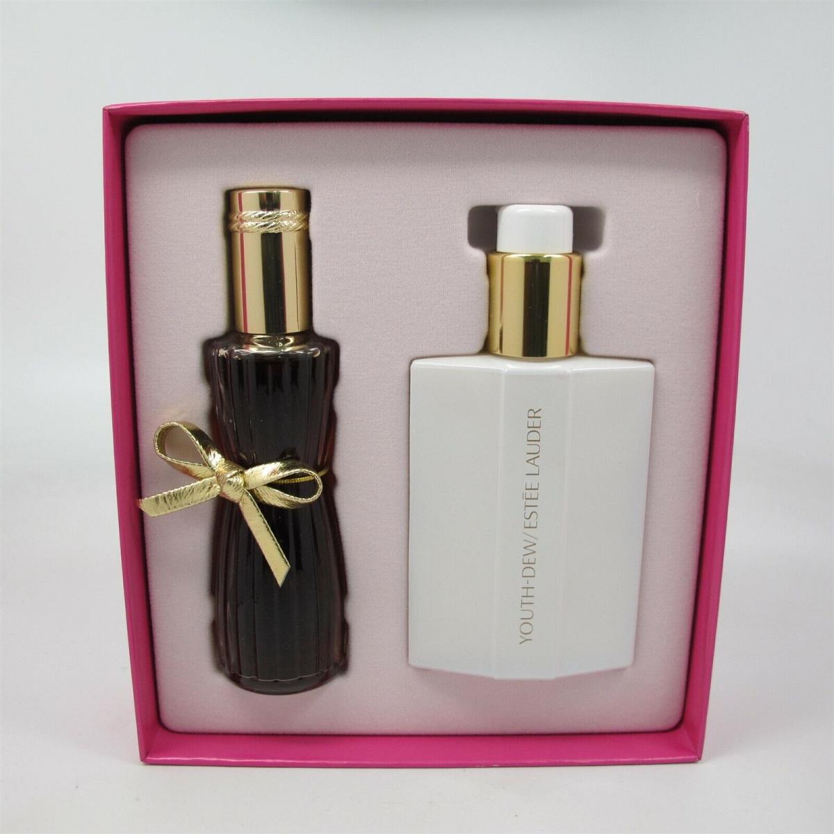 Youth Dew by Estee Lauder 2 Pc Set: 2.25 oz Edp Spray 3.12 oz Body Satinee