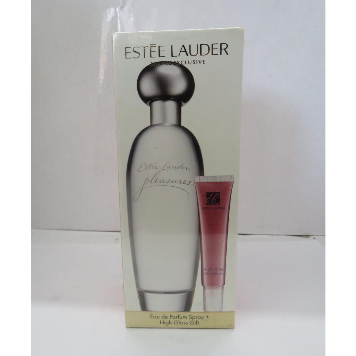 Pleasures Set BY Estee Lauder 3.4 oz/100 ml Eau DE Parfum Spray+high Gloss Rare